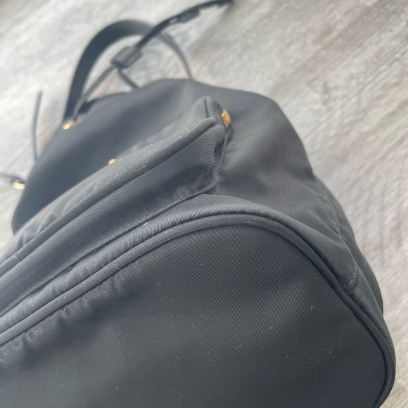 Prada Black Nylon Drawstring Mini Backpack with Gold Hardware - Picture 4 of 16